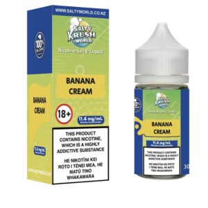 Banana Cream Nicotine Salt E-liquid By Salty Krush World