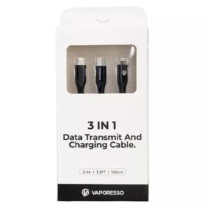 VAPORESSO 3 IN 1 DATA TRANSMIT & CHARGING CABLE
