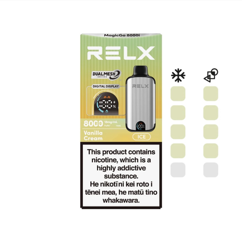 Relx Magicgo Vanilla Cream (Ice) 8000I Puff 18Mg/Ml | Img 4544 RELX MagicGo Vanilla Cream (Ice) 8000i Puff 18mg/mL
