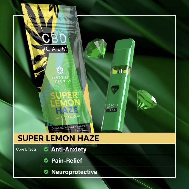 Super Lemon Haze – Cbd Terpenes 1800Mg Disposable Vape | Cbd Calm | Img 5186 Super Lemon Haze – CBD Terpenes 1800mg Disposable Vape | CBD Calm - Image 5