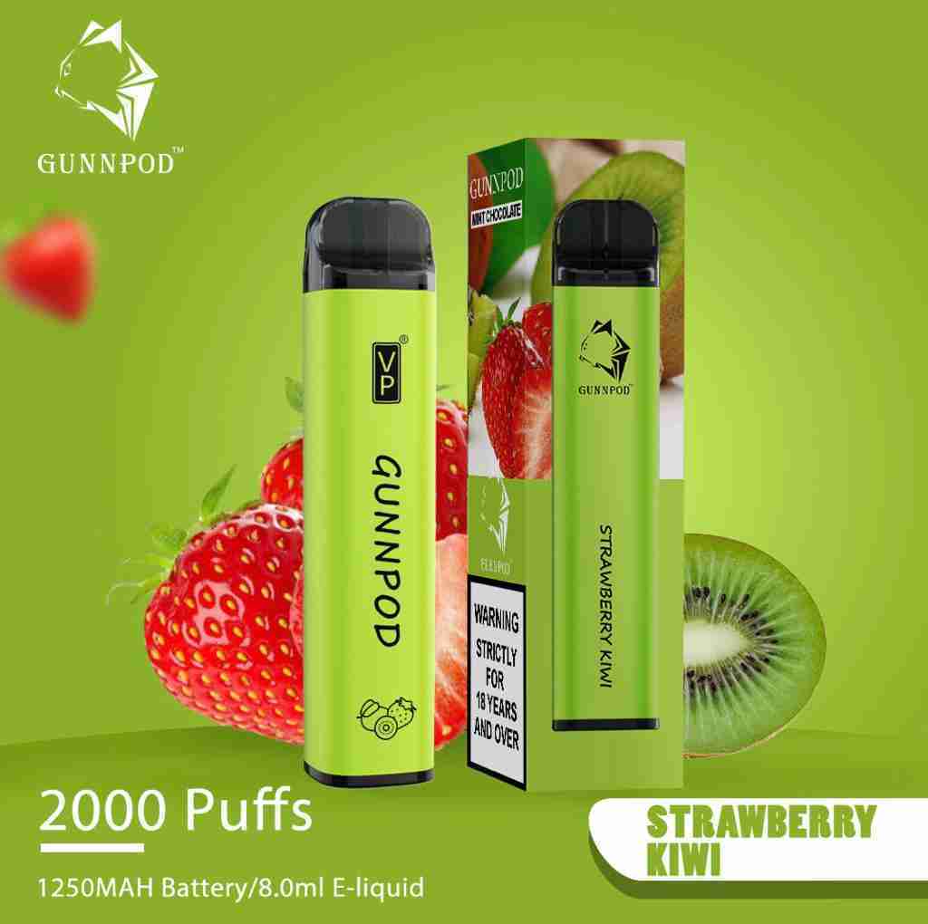 Strawberry Kiwi-2000 Puffs | Strawberry Kiwi Gunnpod 2000 Puffs Vape Strawberry Kiwi-2000 Puffs