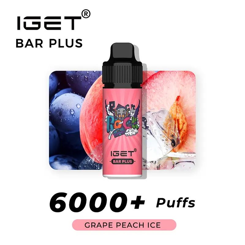 Grape Peach Ice – Bar Plus | Grape Peach Ice Iget Bar Plus 6000 Plus Grape Peach Ice – BAR Plus