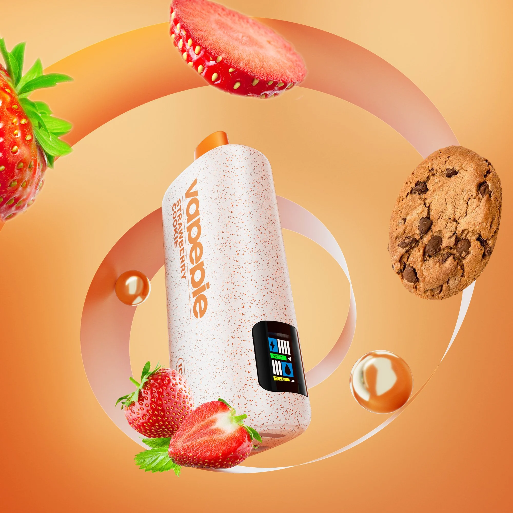 Vapepie Powergo 9800 Puffs Strawberry Cookie