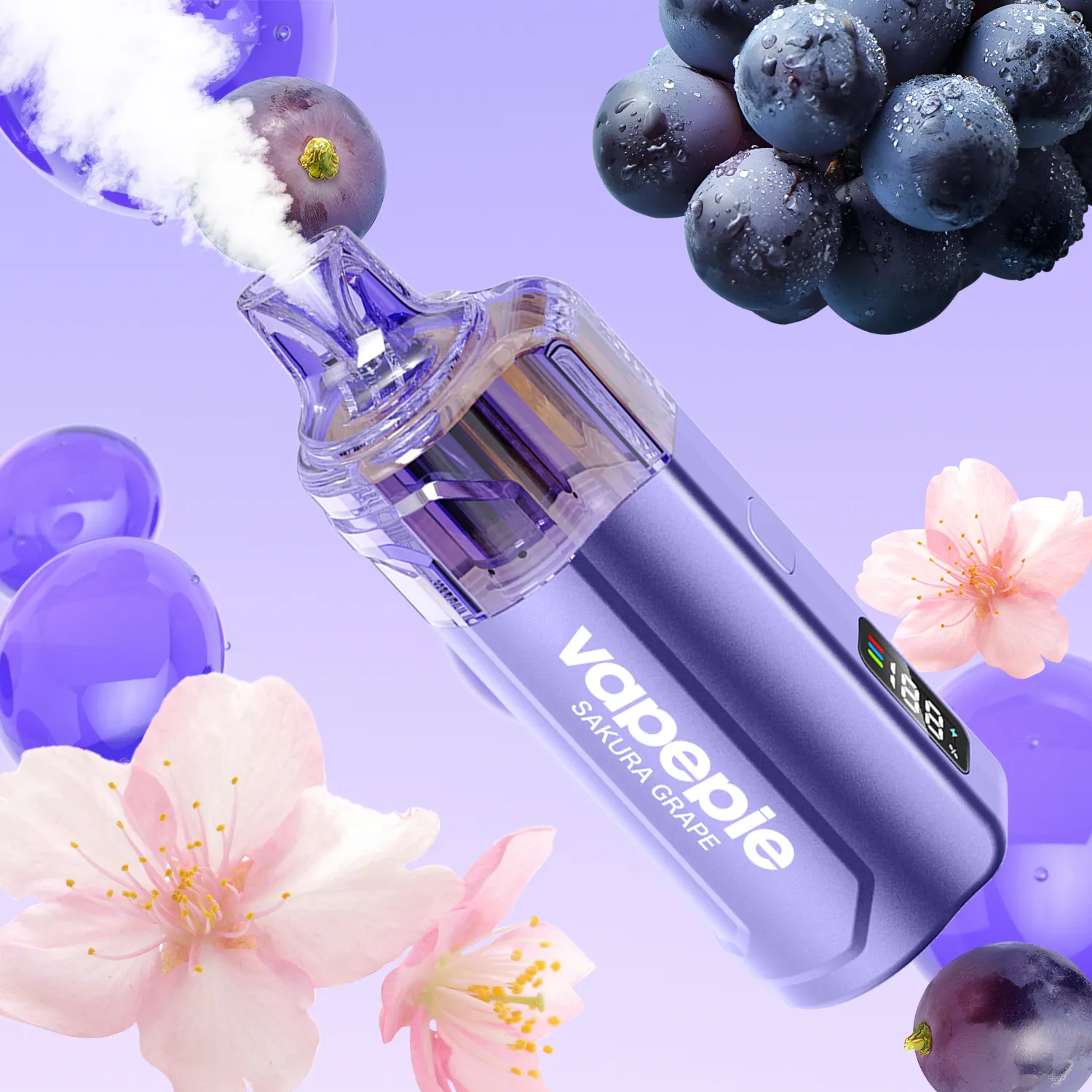 Vapepie Crystal Pop 15000 Puffs Sakura Grape